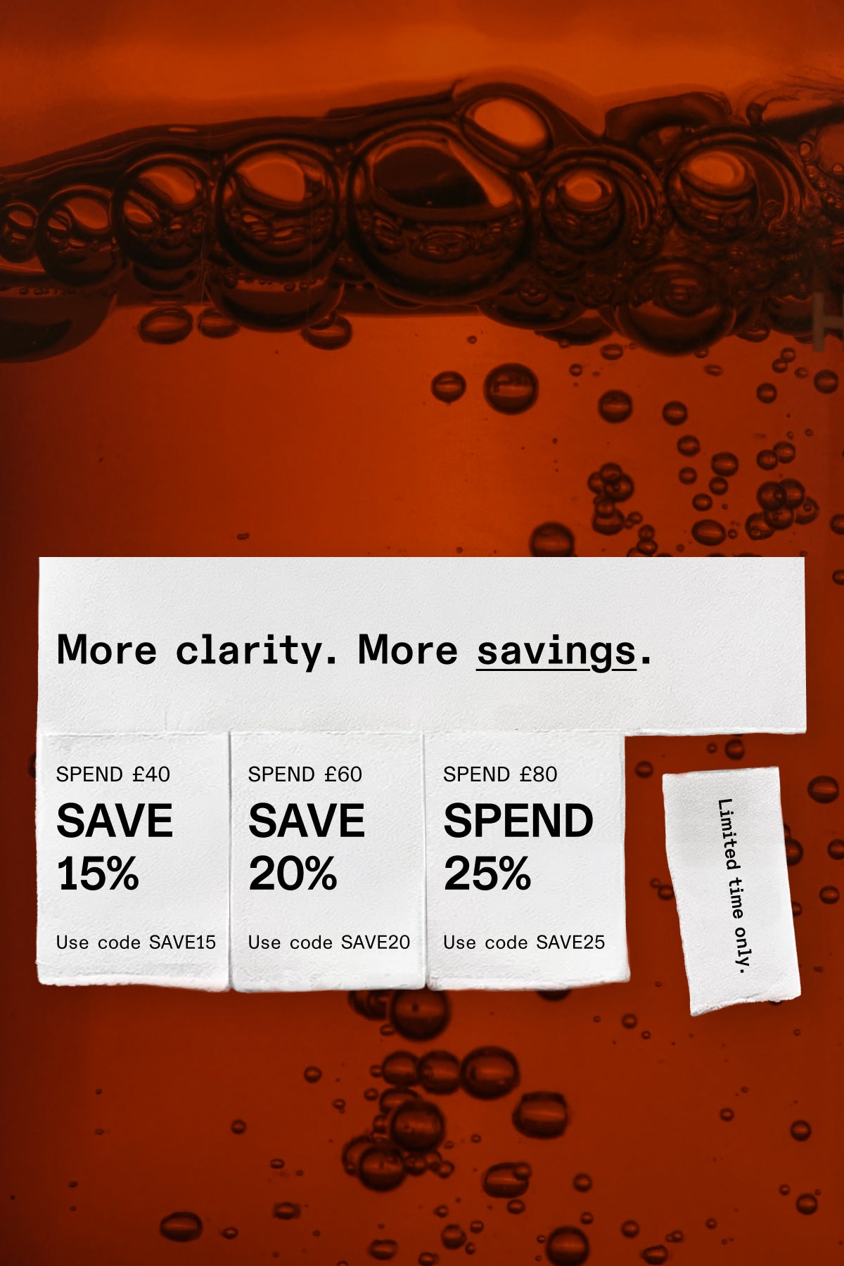 Spend and save up to 25% off